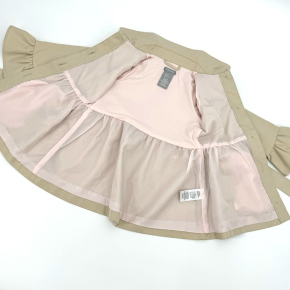 TARAHI Fit and Flare Ruffle Cuff Trench Coat - Picture 2 of 7